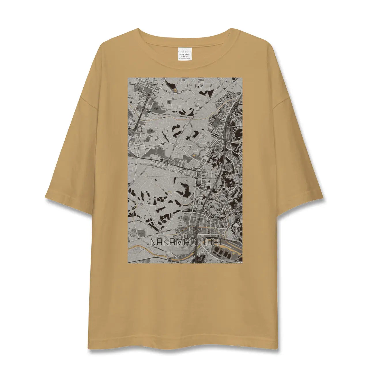 【仲町台(神奈川県)】地図柄ビッグシルエットTシャツ
