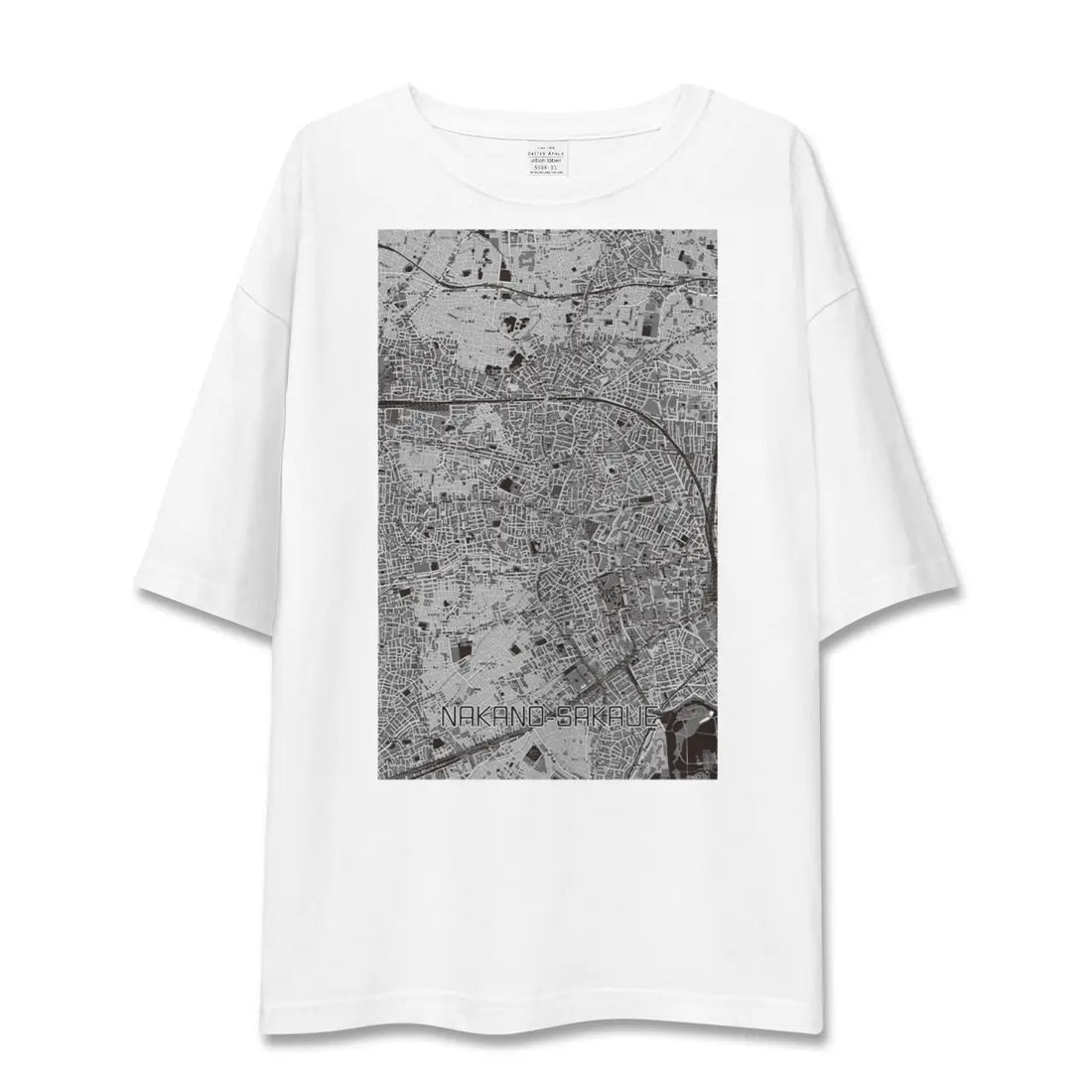 【中野坂上(東京都)】地図柄ビッグシルエットTシャツ