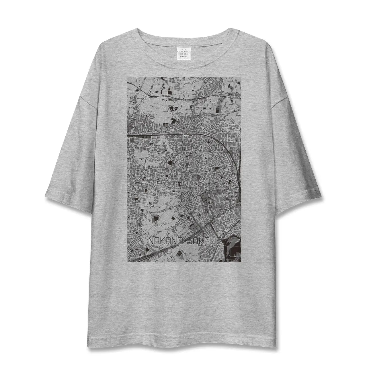 【中野坂上(東京都)】地図柄ビッグシルエットTシャツ