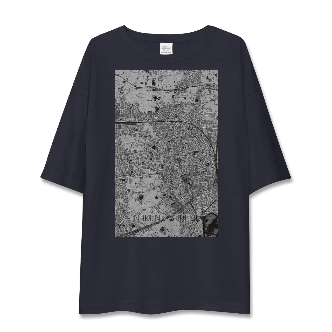 【中野坂上(東京都)】地図柄ビッグシルエットTシャツ