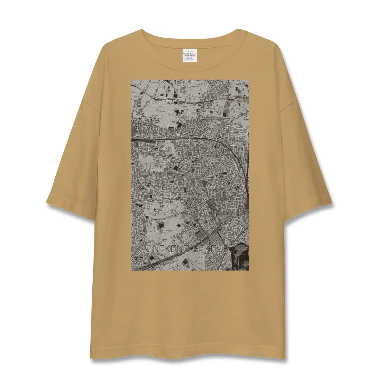 【中野坂上(東京都)】地図柄ビッグシルエットTシャツ