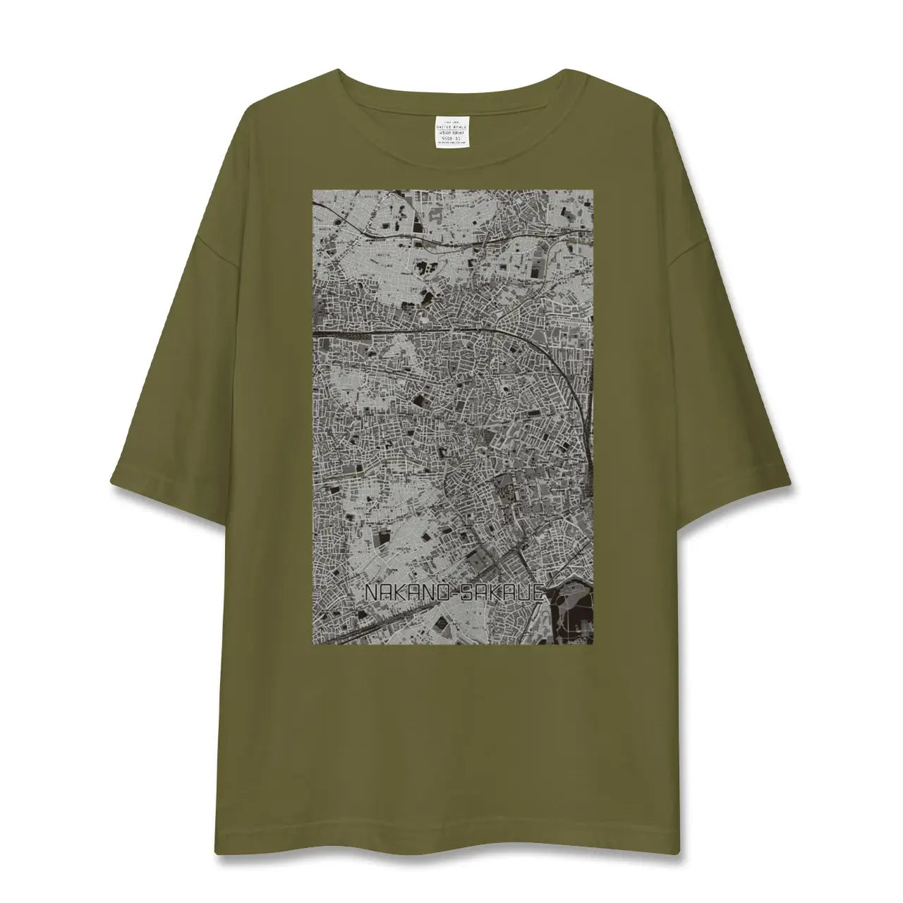 【中野坂上(東京都)】地図柄ビッグシルエットTシャツ