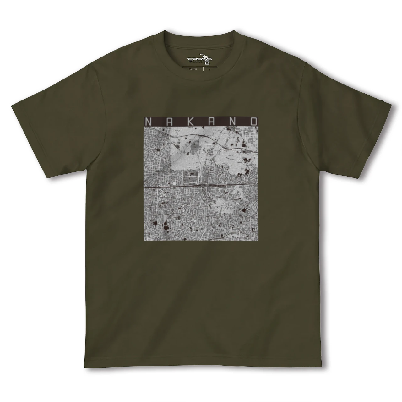 【中野2(東京都)】地図柄ヘビーウェイトTシャツ