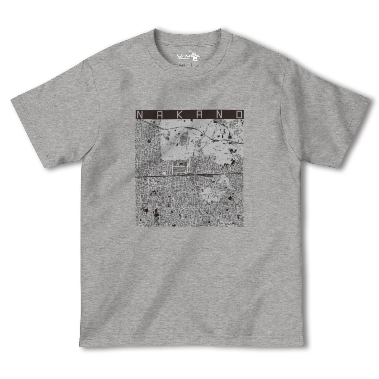 【中野2(東京都)】地図柄ヘビーウェイトTシャツ