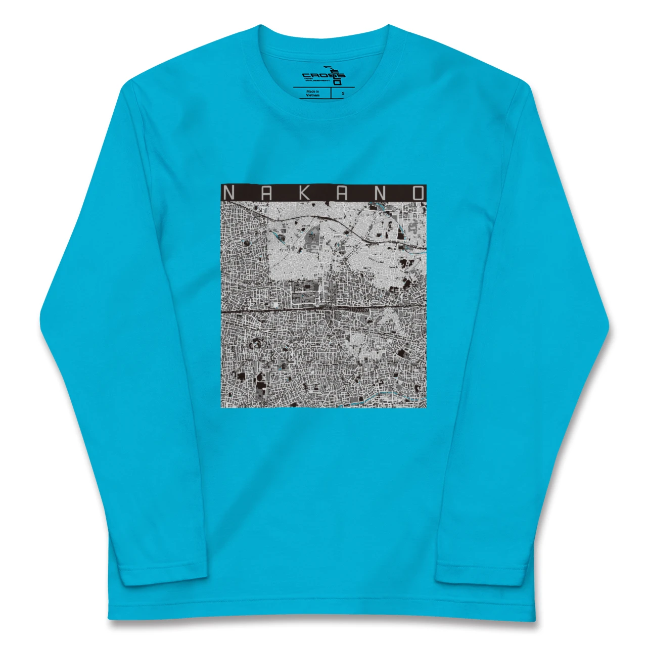 【中野2(東京都)】地図柄ロングスリーブTシャツ