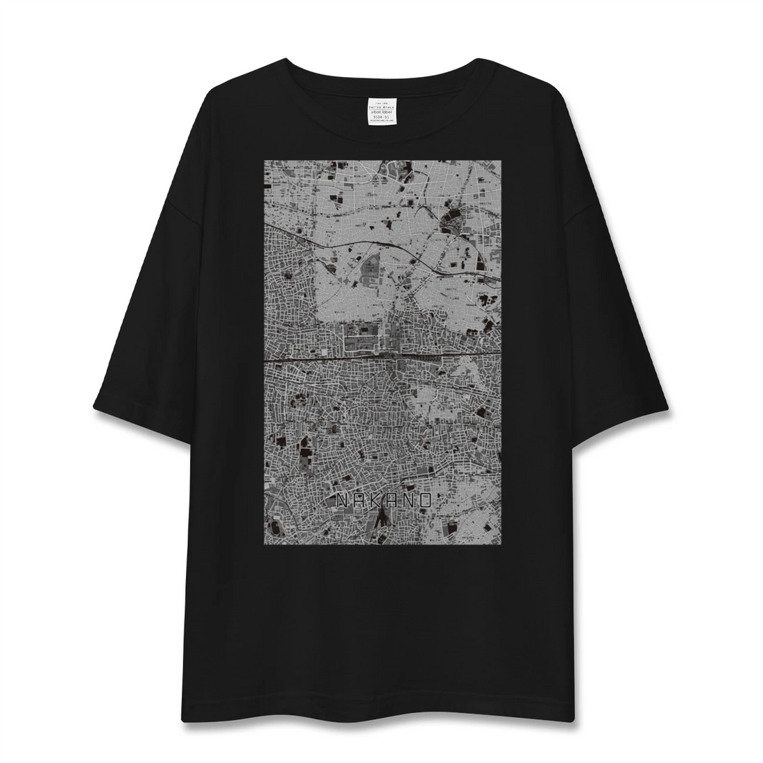 【中野2(東京都)】地図柄ビッグシルエットTシャツ