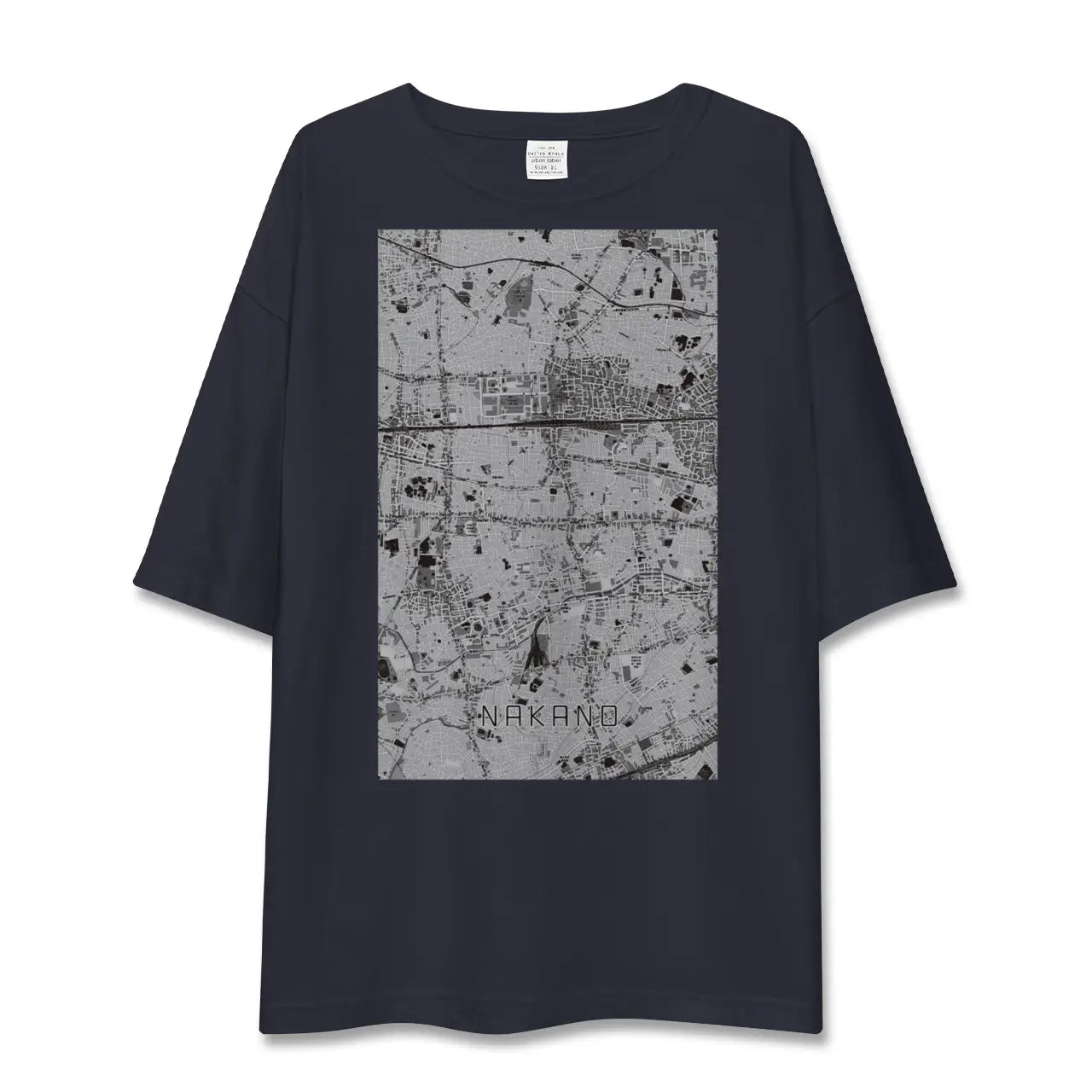 【中野(東京都)】地図柄ビッグシルエットTシャツ