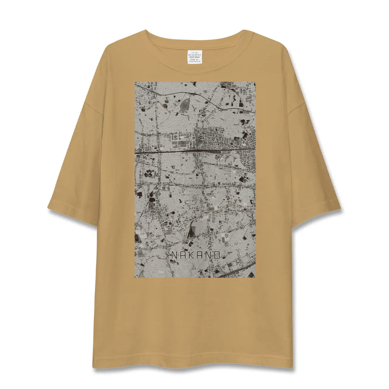 【中野(東京都)】地図柄ビッグシルエットTシャツ