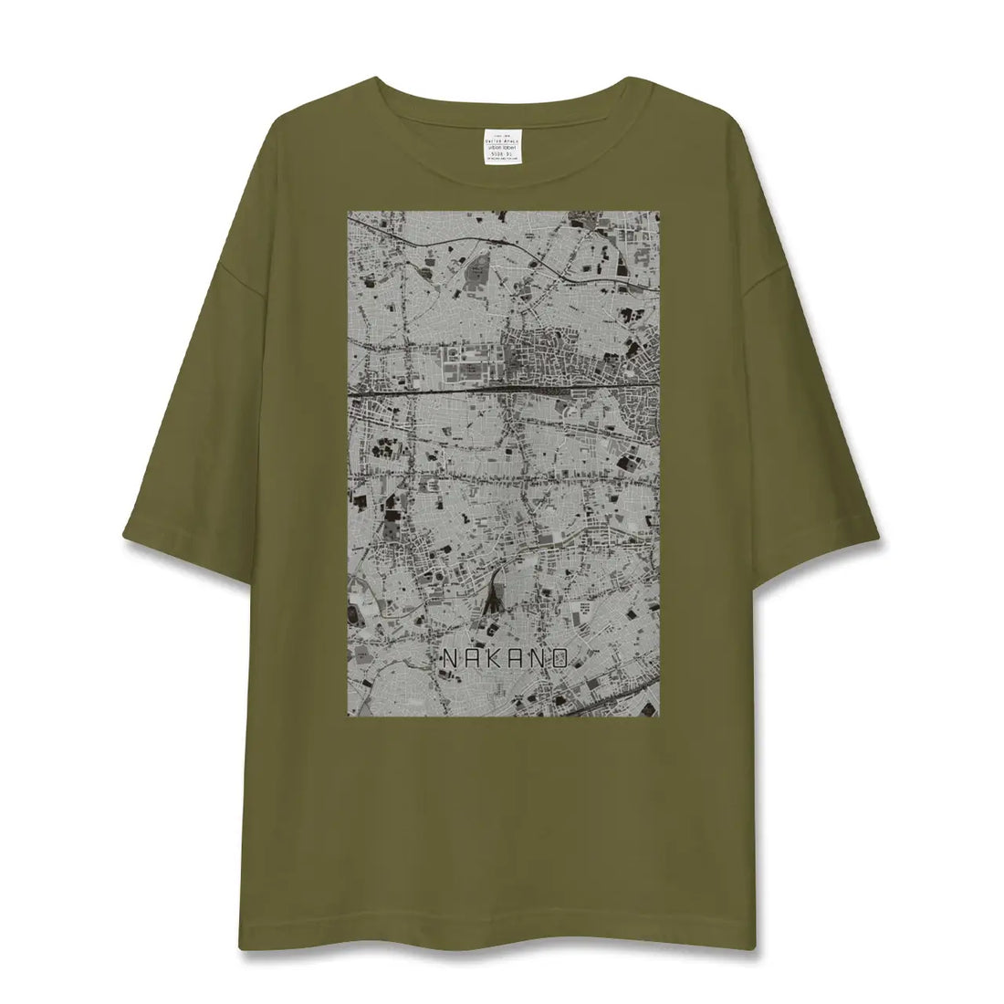 【中野(東京都)】地図柄ビッグシルエットTシャツ