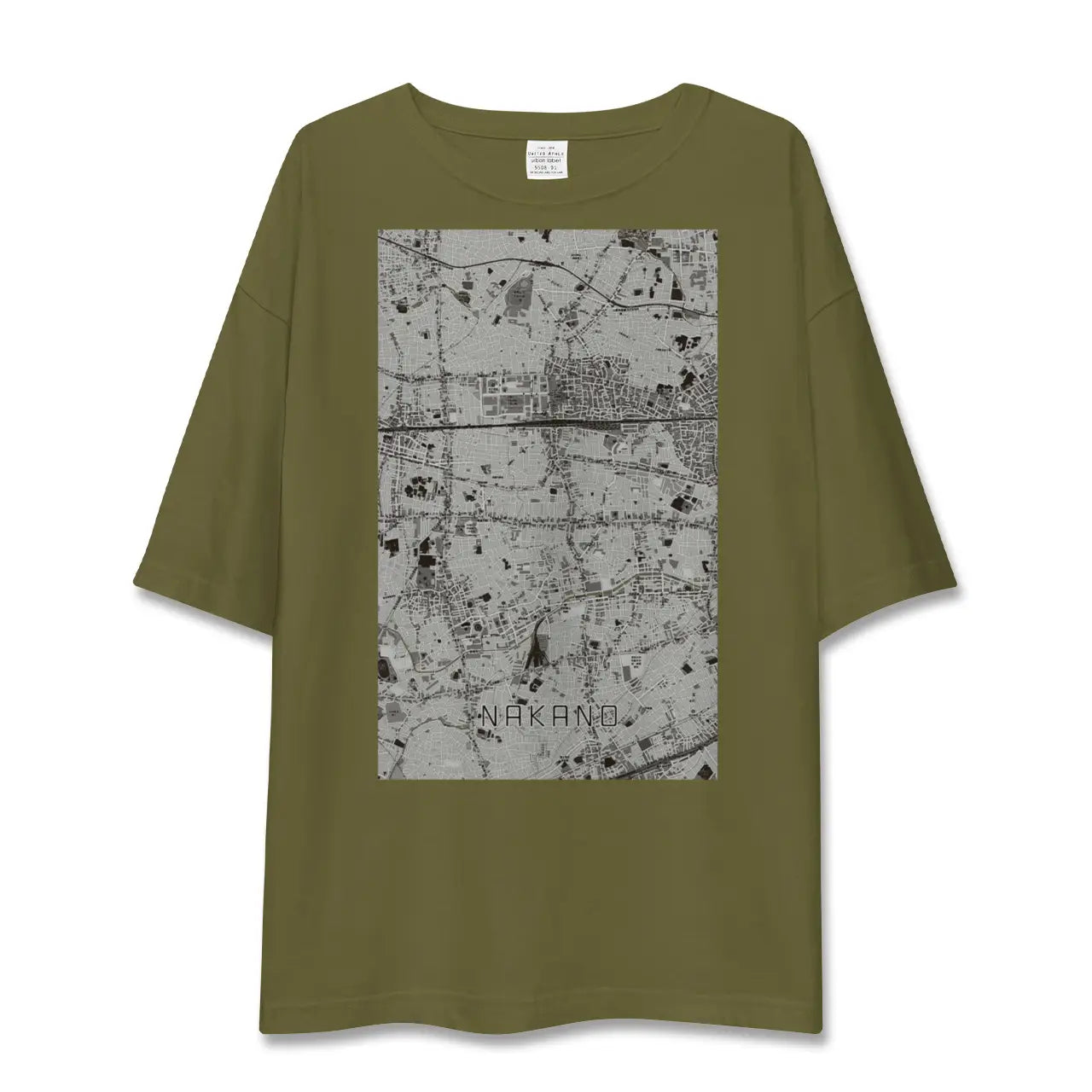 【中野(東京都)】地図柄ビッグシルエットTシャツ