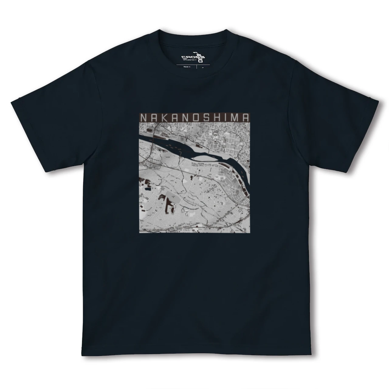 【中野島(神奈川県)】地図柄ヘビーウェイトTシャツ