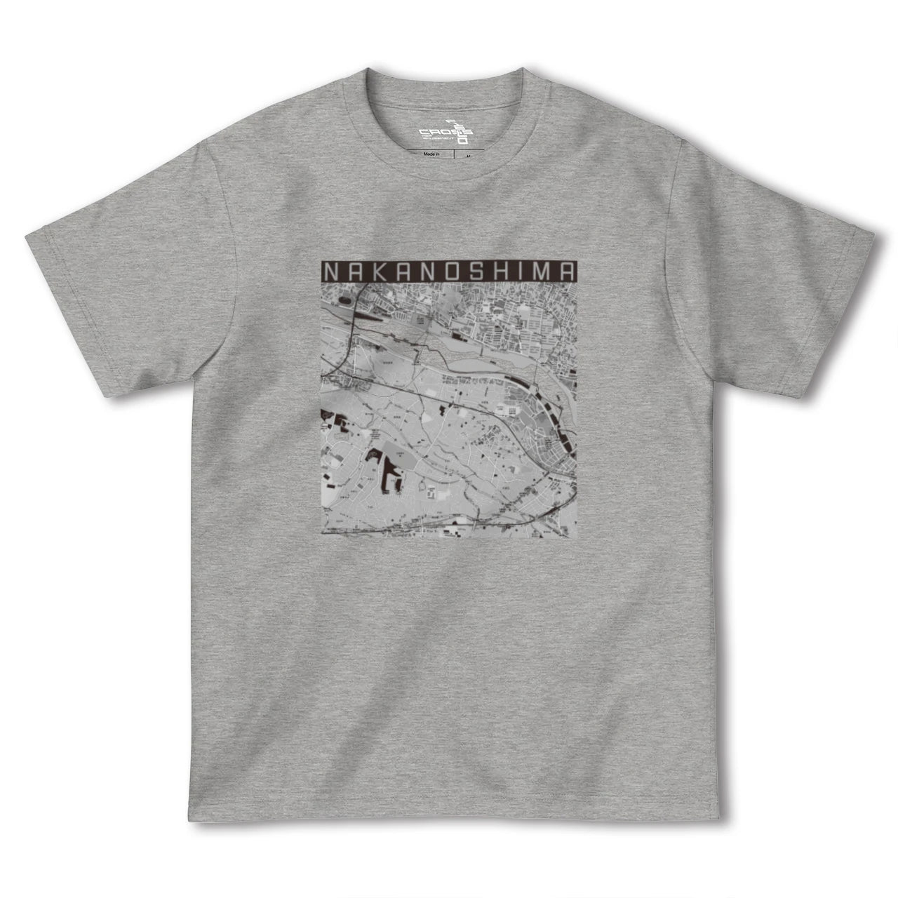 【中野島(神奈川県)】地図柄ヘビーウェイトTシャツ