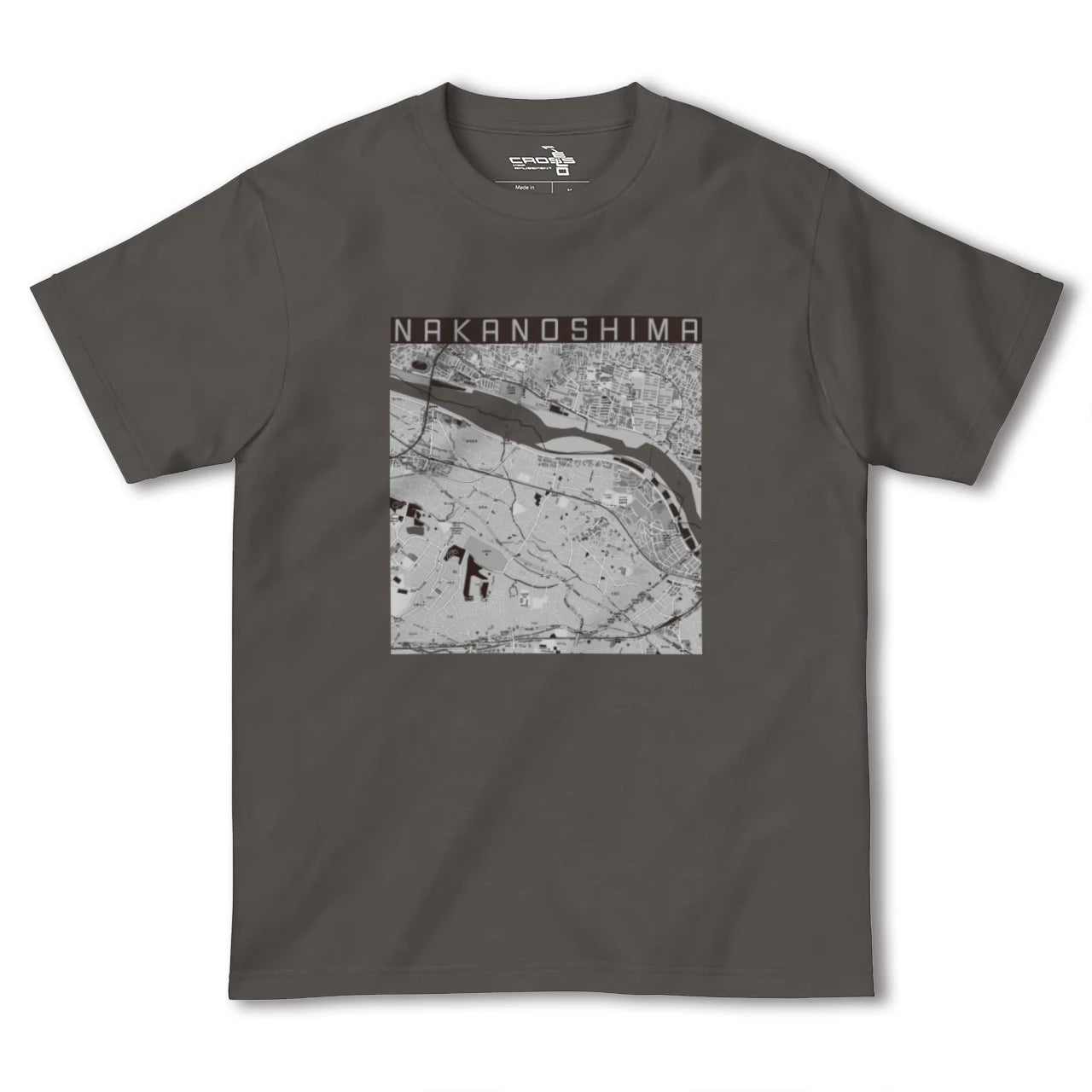 【中野島(神奈川県)】地図柄ヘビーウェイトTシャツ