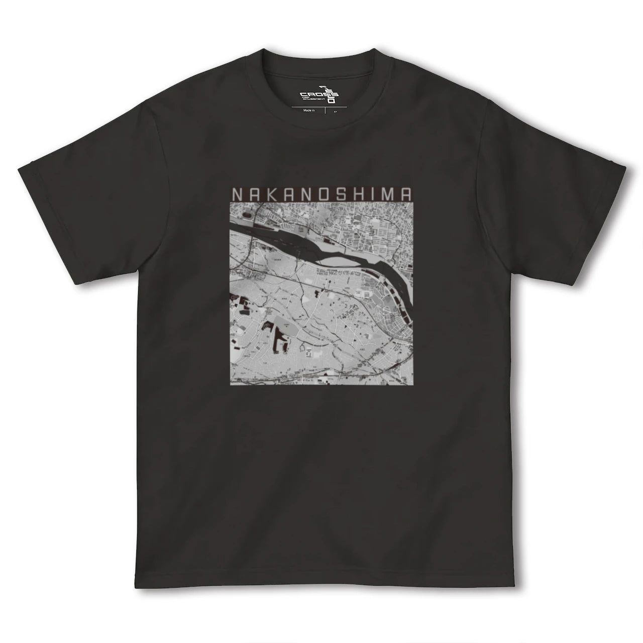 【中野島(神奈川県)】地図柄ヘビーウェイトTシャツ