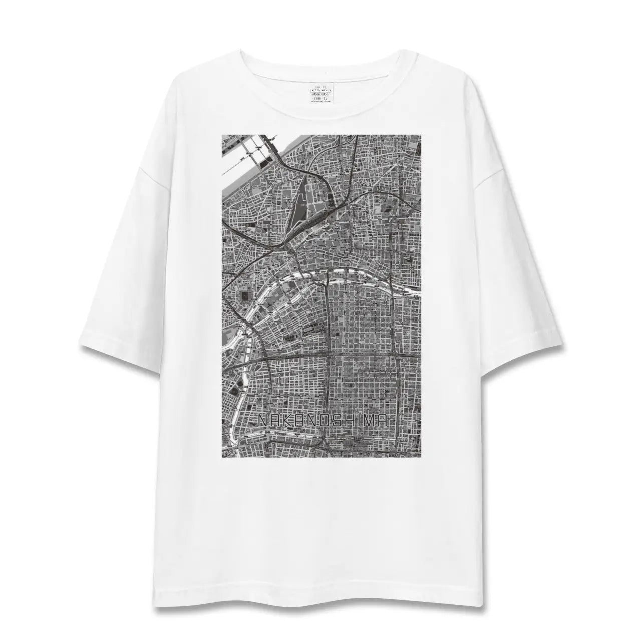 【中之島(大阪府)】地図柄ビッグシルエットTシャツ