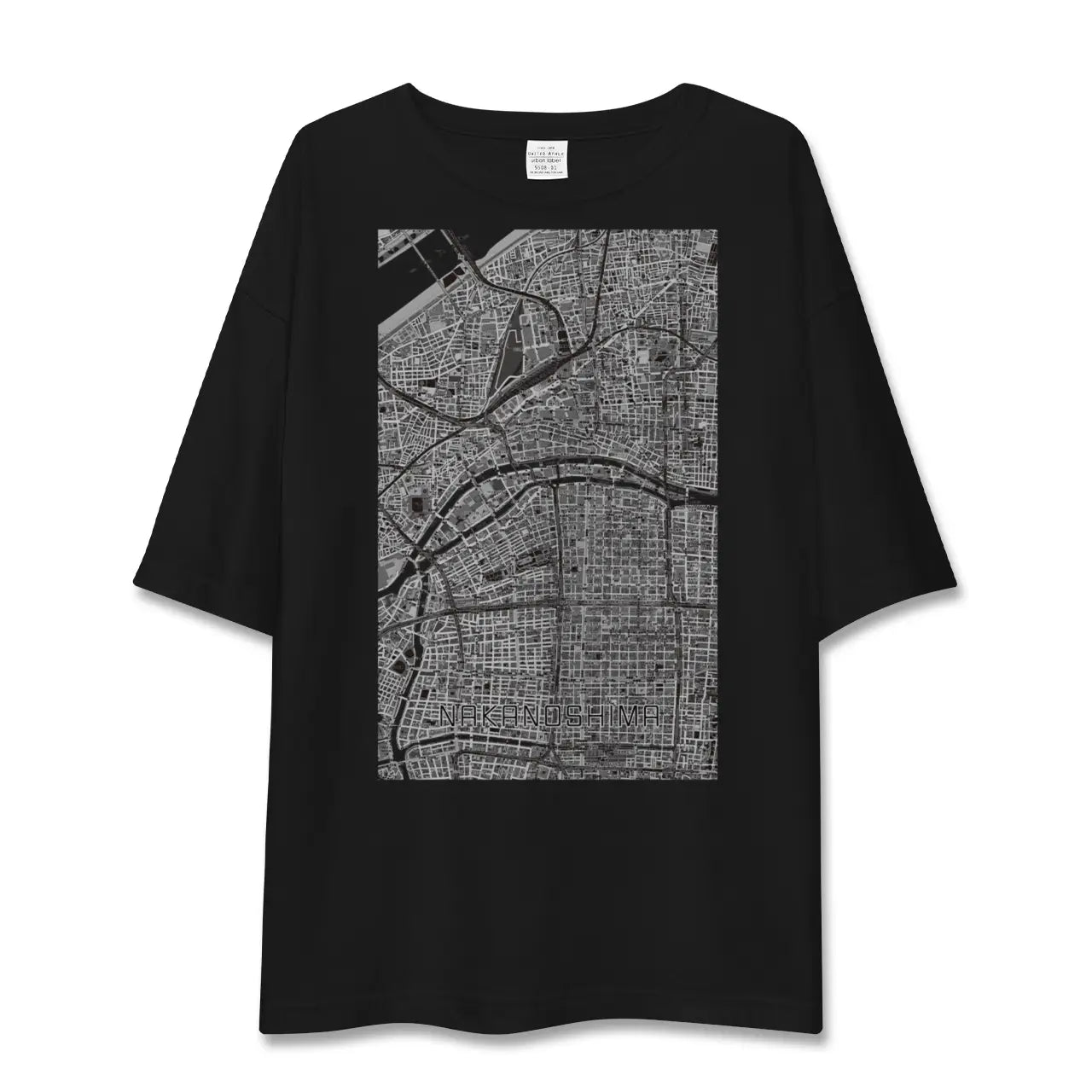 【中之島(大阪府)】地図柄ビッグシルエットTシャツ