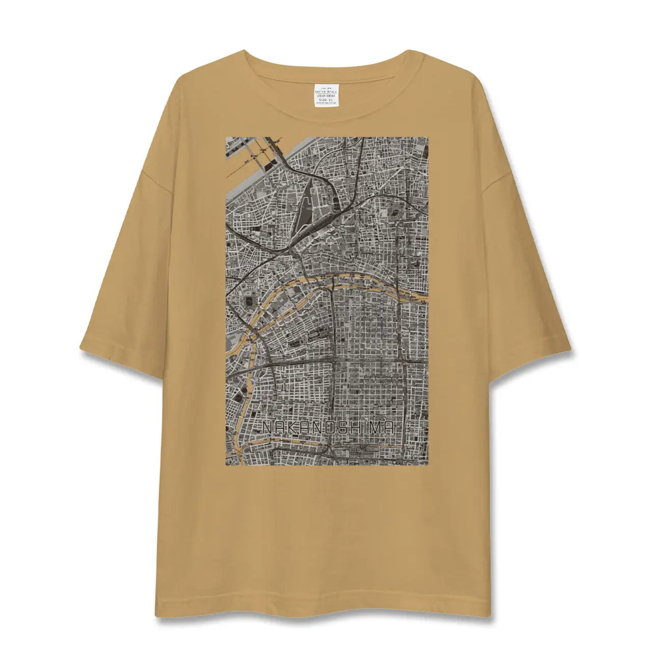 【中之島(大阪府)】地図柄ビッグシルエットTシャツ