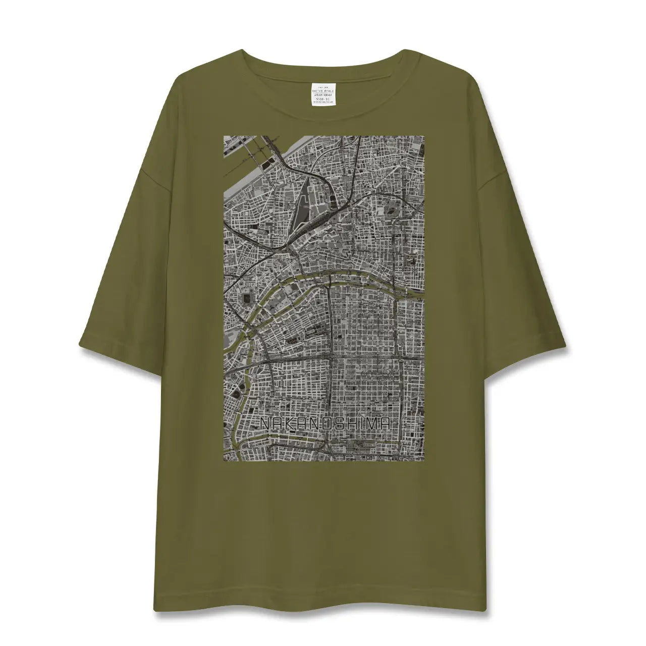 【中之島(大阪府)】地図柄ビッグシルエットTシャツ