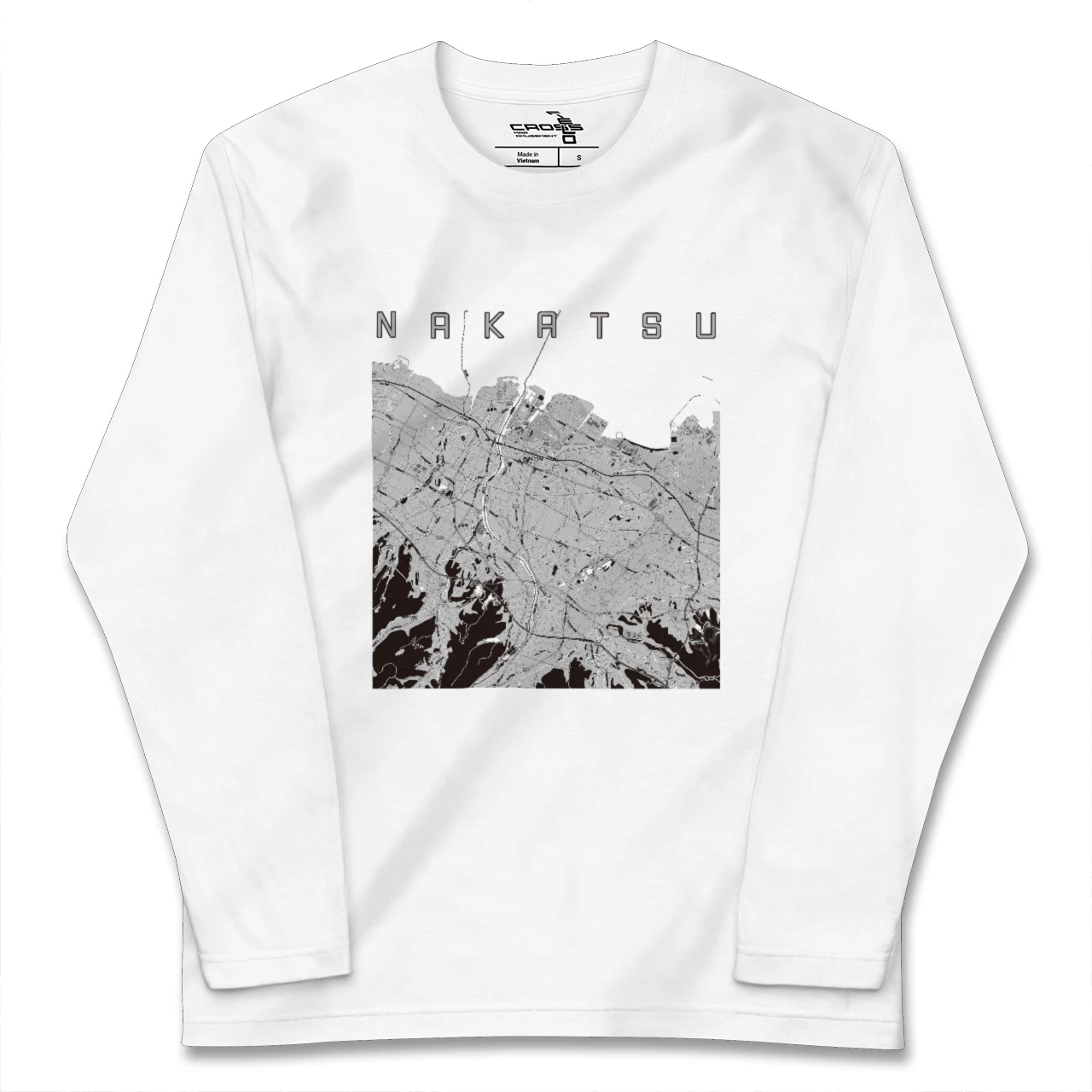 【中津(大分県)】地図柄ロングスリーブTシャツ