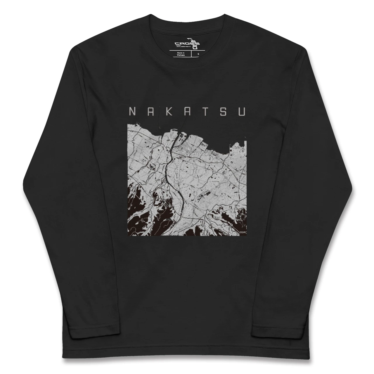 【中津(大分県)】地図柄ロングスリーブTシャツ