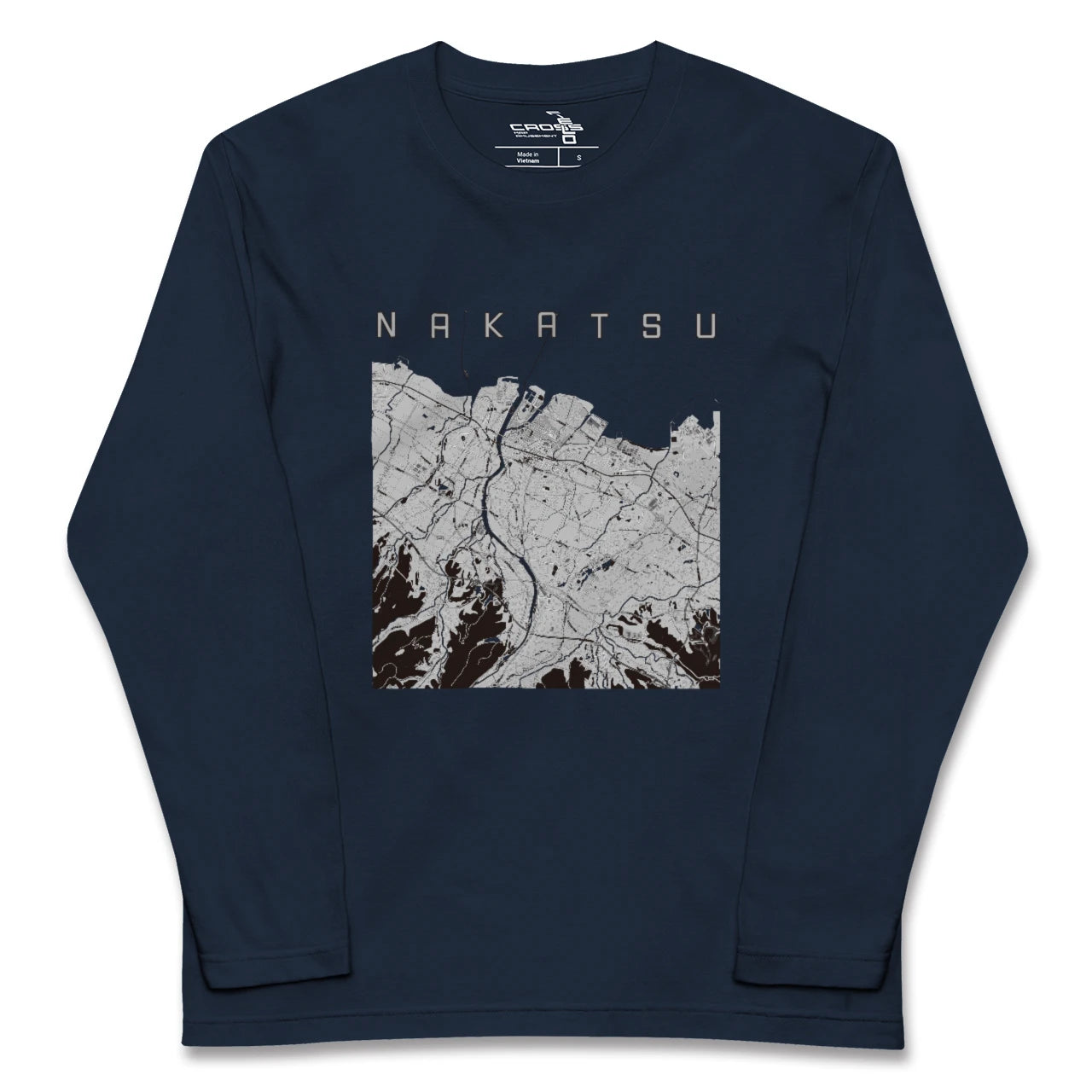 【中津(大分県)】地図柄ロングスリーブTシャツ