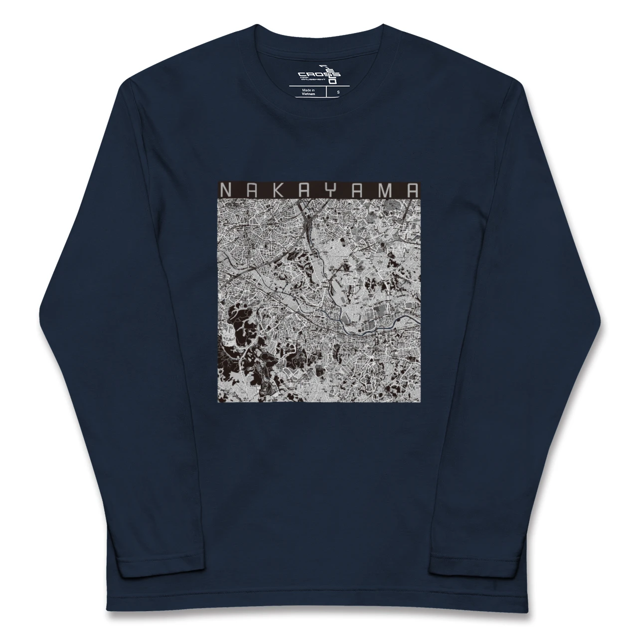 【中山(神奈川県)】地図柄ロングスリーブTシャツ