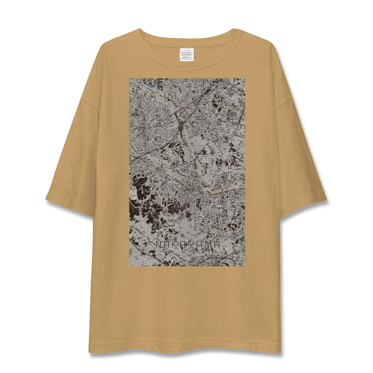 【中山(神奈川県)】地図柄ビッグシルエットTシャツ