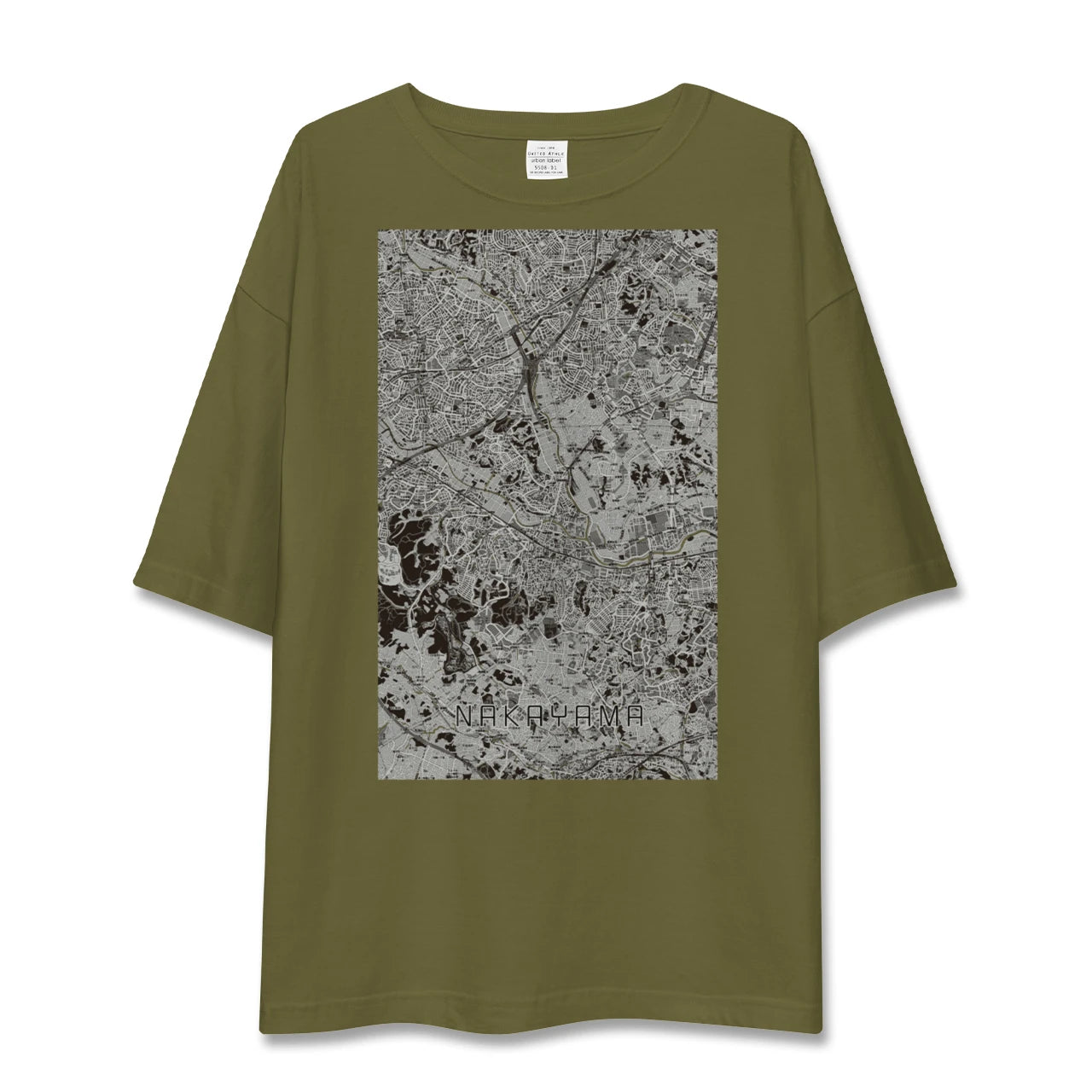 【中山(神奈川県)】地図柄ビッグシルエットTシャツ