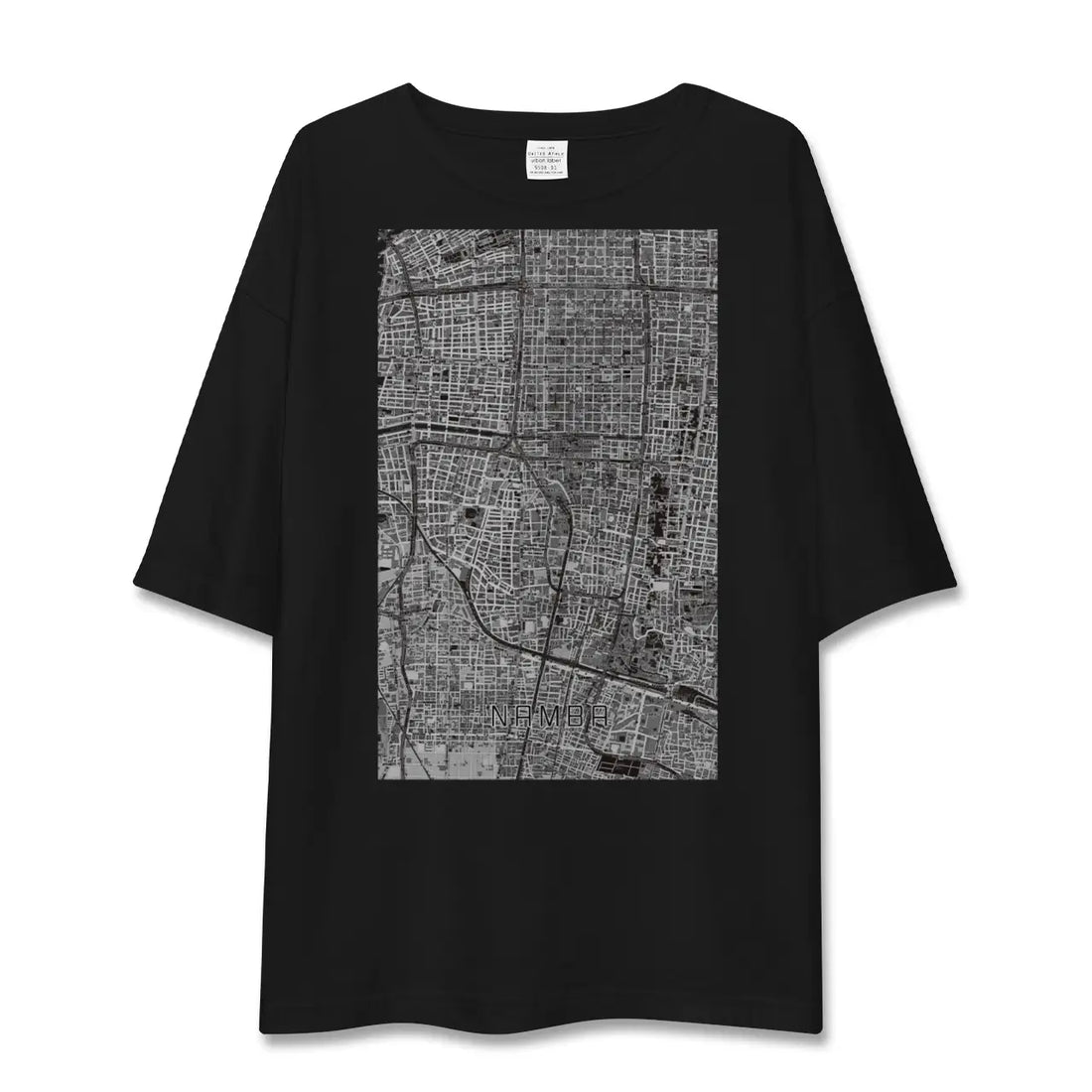 【難波(大阪府)】地図柄ビッグシルエットTシャツ