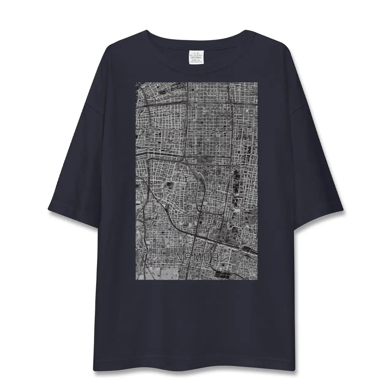 【難波(大阪府)】地図柄ビッグシルエットTシャツ