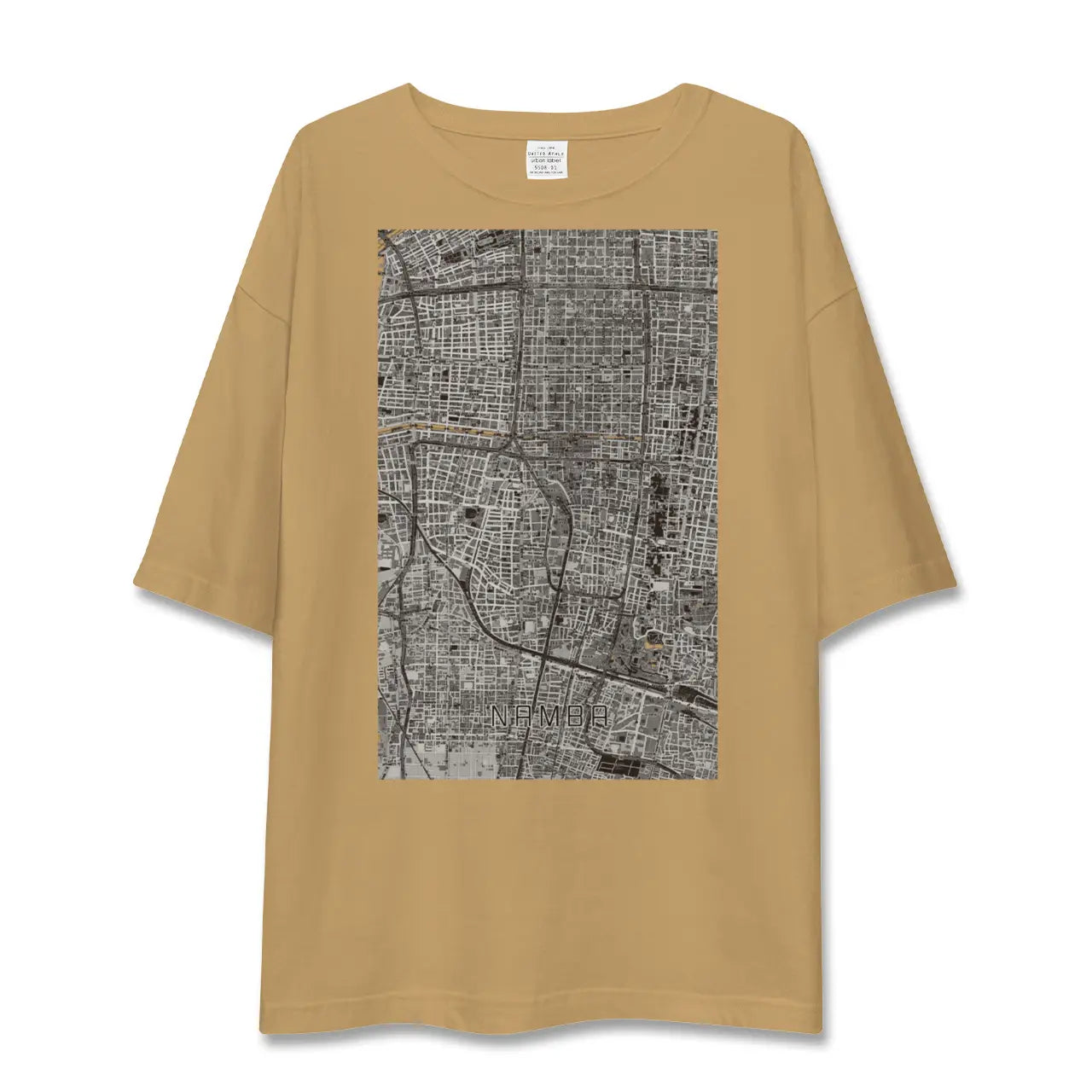 【難波(大阪府)】地図柄ビッグシルエットTシャツ