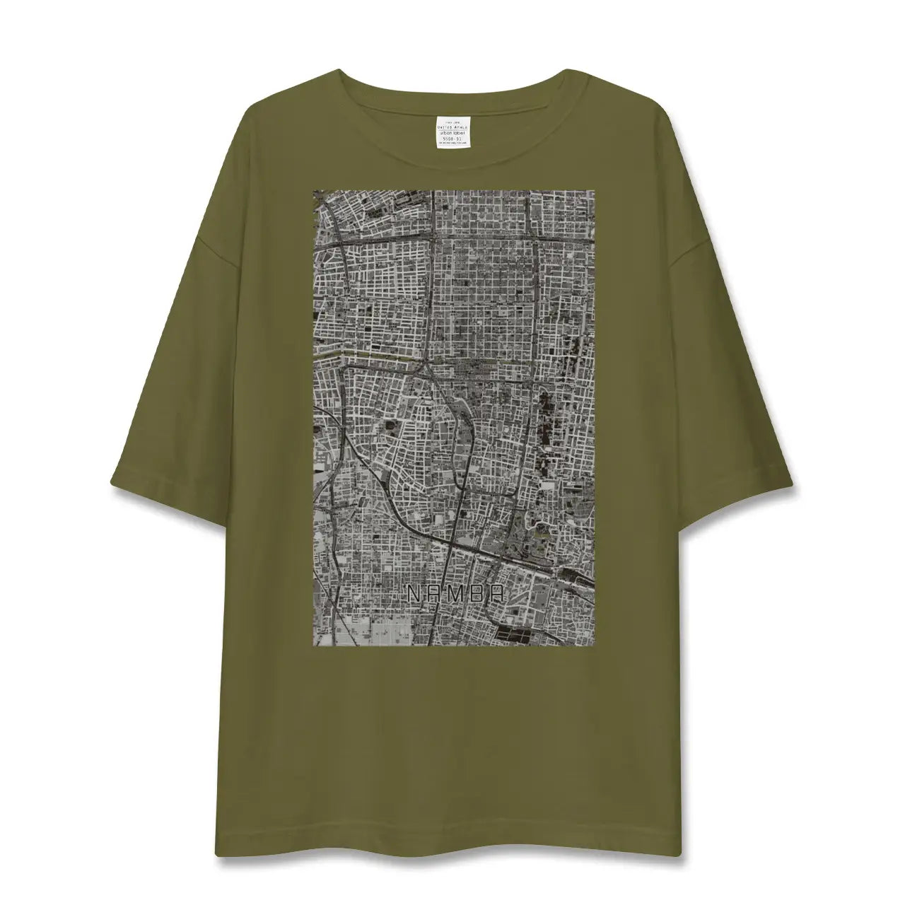 【難波(大阪府)】地図柄ビッグシルエットTシャツ