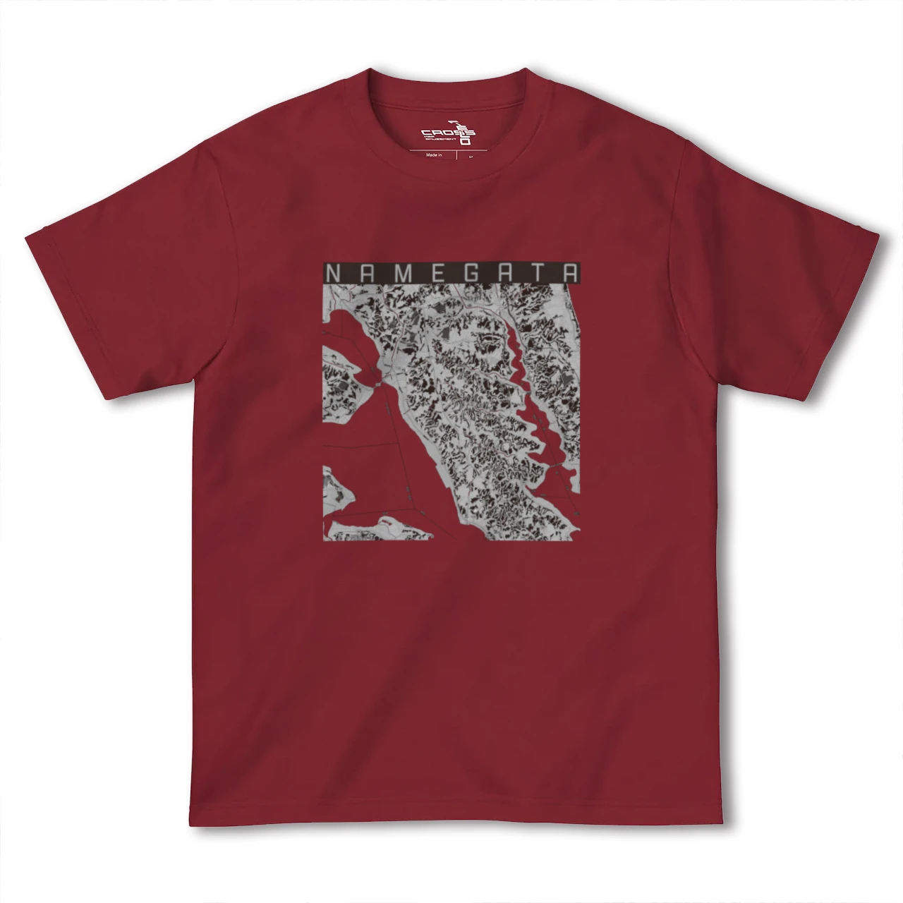 【行方(茨城県)】地図柄ヘビーウェイトTシャツ