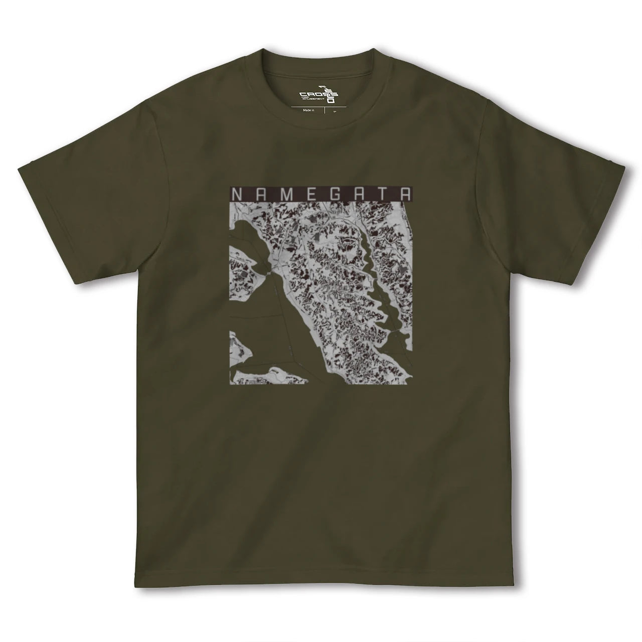 【行方(茨城県)】地図柄ヘビーウェイトTシャツ