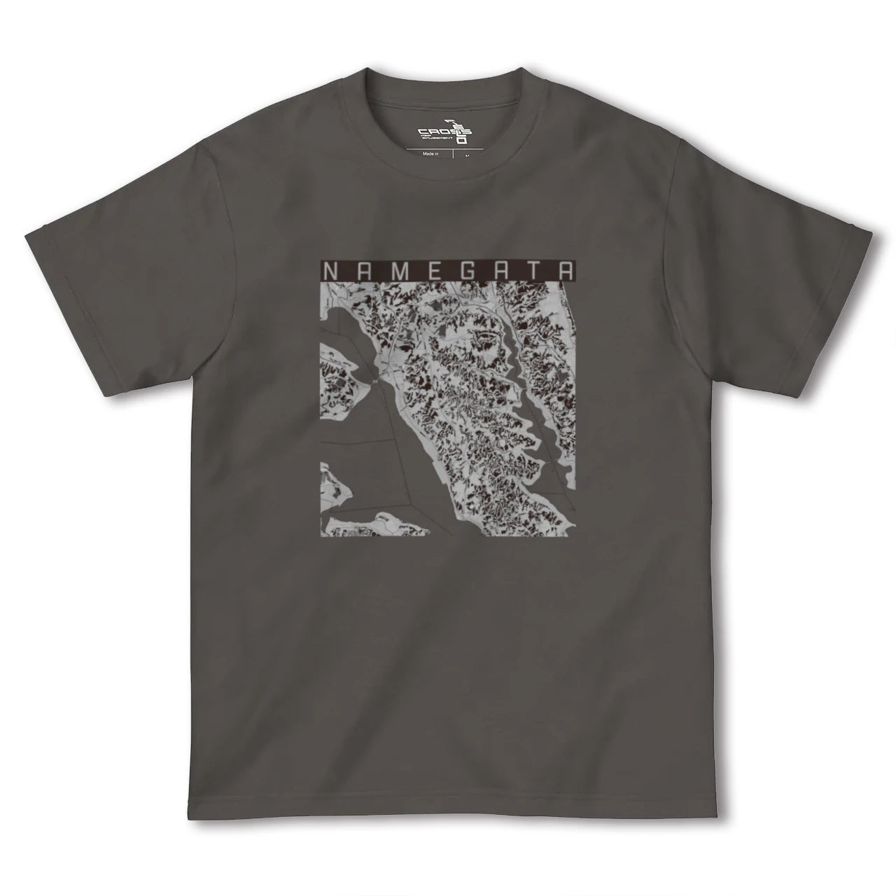 【行方(茨城県)】地図柄ヘビーウェイトTシャツ