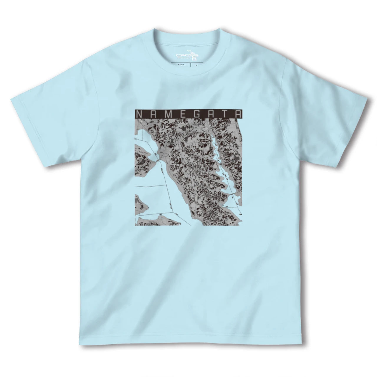 【行方(茨城県)】地図柄ヘビーウェイトTシャツ
