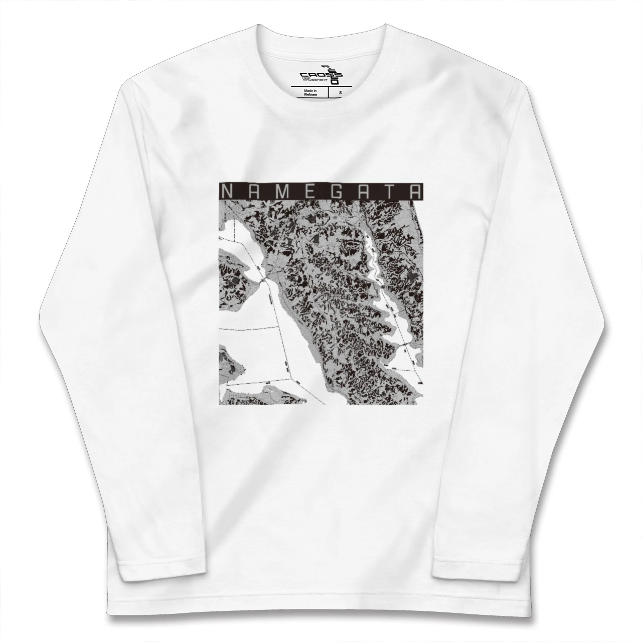 【行方(茨城県)】地図柄ロングスリーブTシャツ