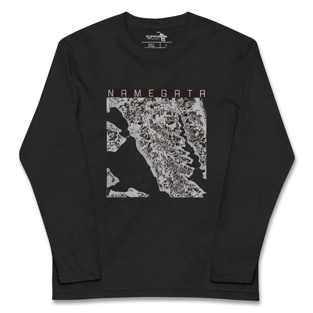 【行方(茨城県)】地図柄ロングスリーブTシャツ