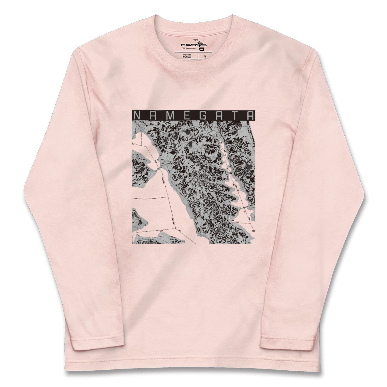 【行方(茨城県)】地図柄ロングスリーブTシャツ