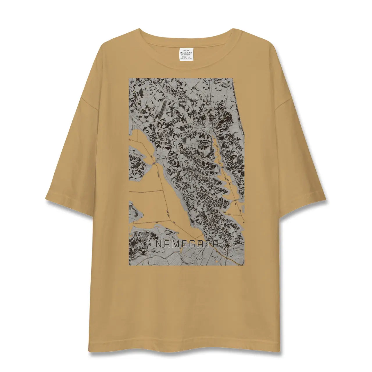 【行方(茨城県)】地図柄ビッグシルエットTシャツ