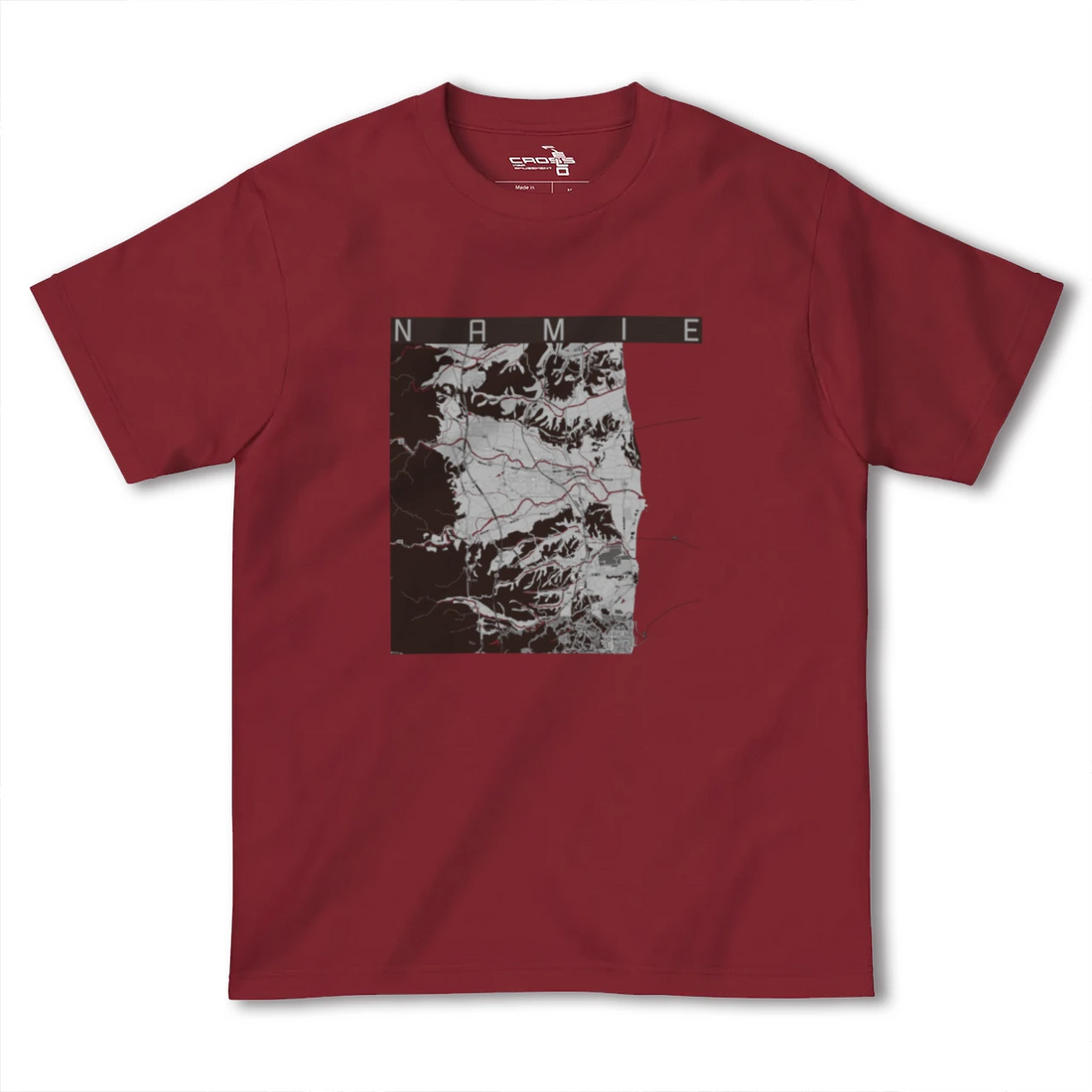 【浪江(福島県)】地図柄ヘビーウェイトTシャツ
