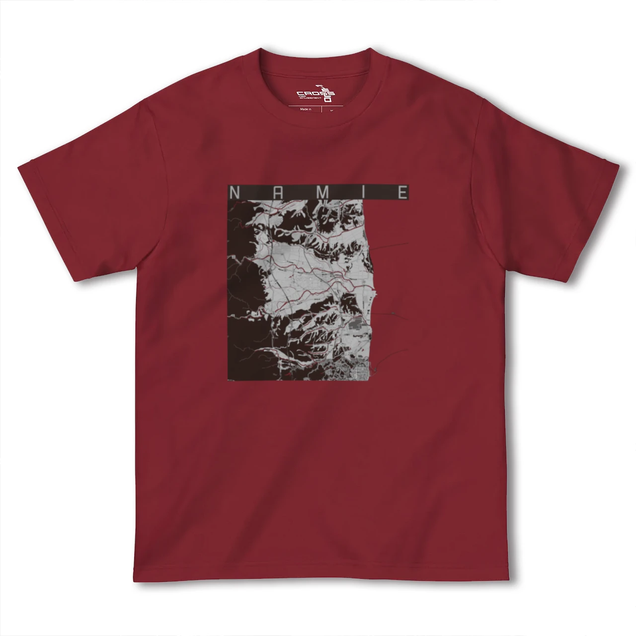 【浪江(福島県)】地図柄ヘビーウェイトTシャツ