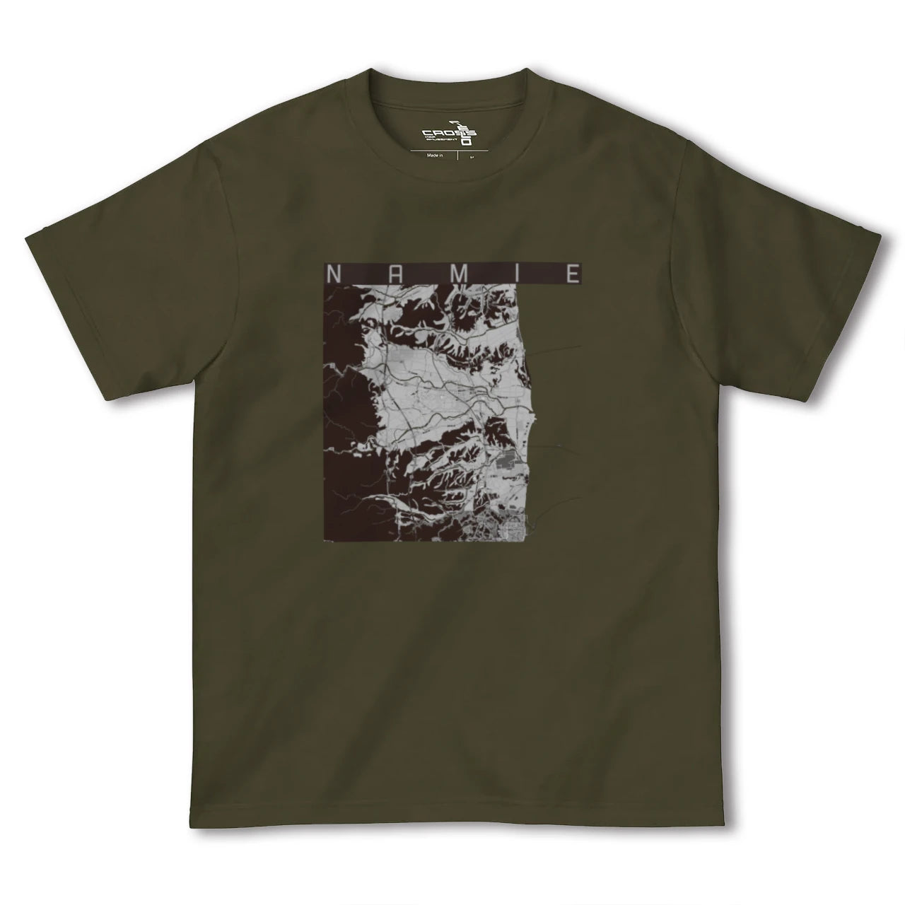 【浪江(福島県)】地図柄ヘビーウェイトTシャツ