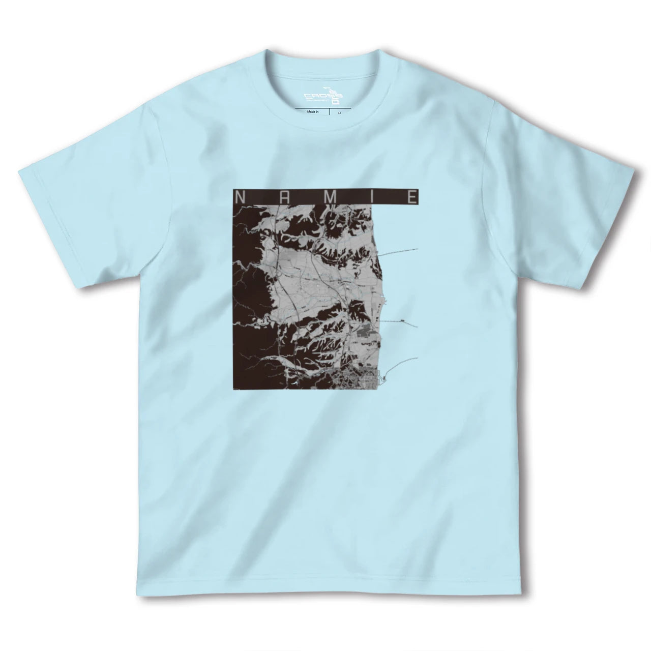 【浪江(福島県)】地図柄ヘビーウェイトTシャツ