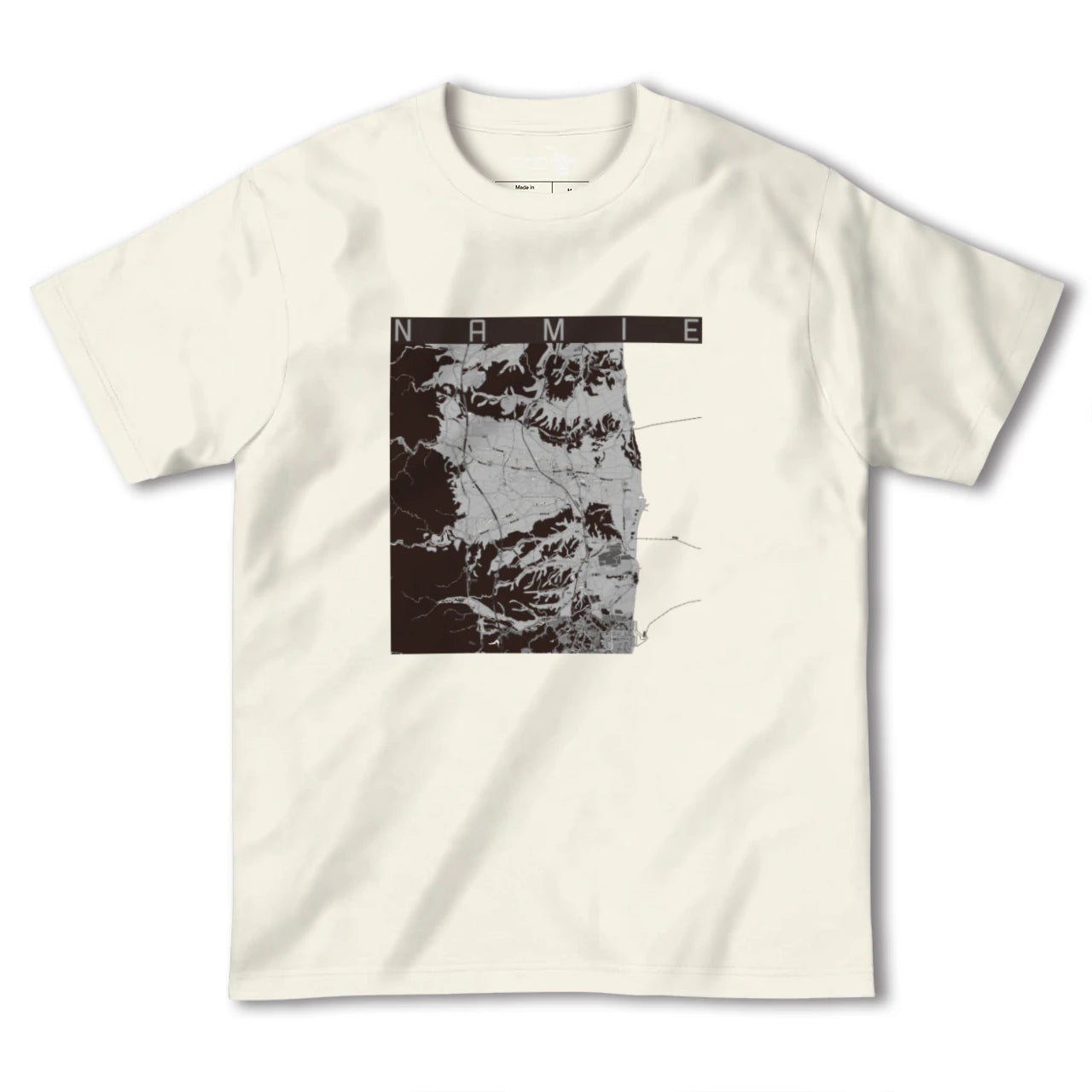 【浪江(福島県)】地図柄ヘビーウェイトTシャツ