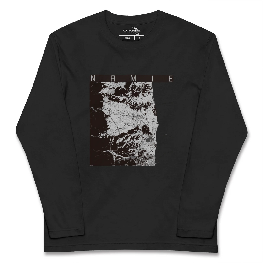 【浪江(福島県)】地図柄ロングスリーブTシャツ