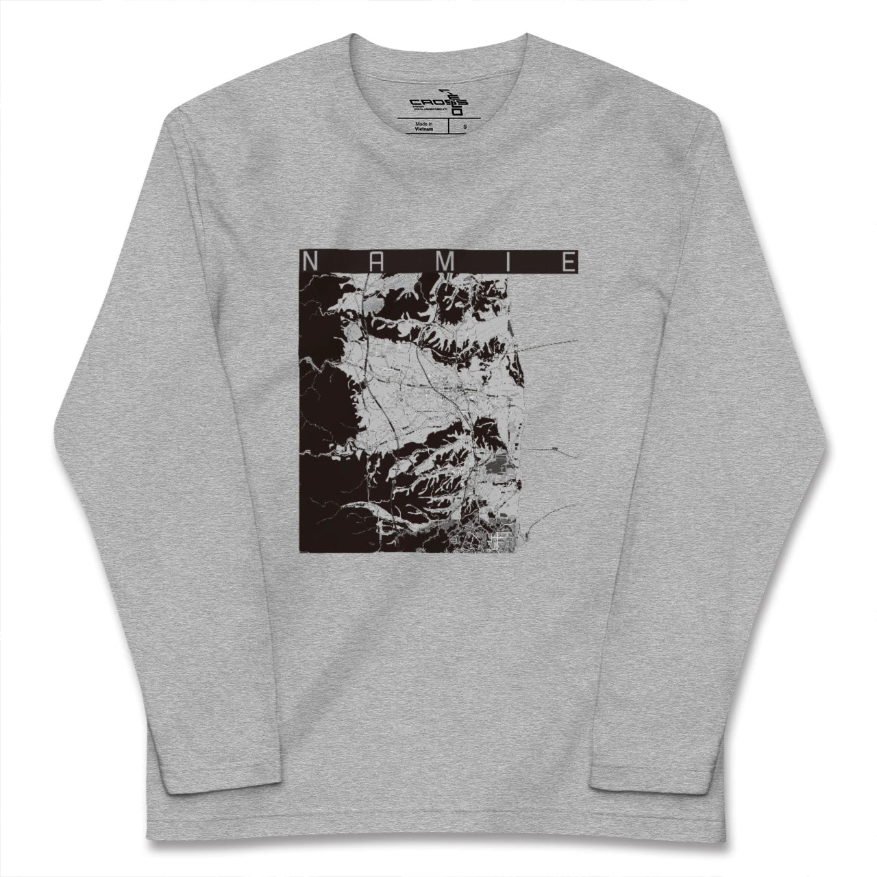 【浪江(福島県)】地図柄ロングスリーブTシャツ