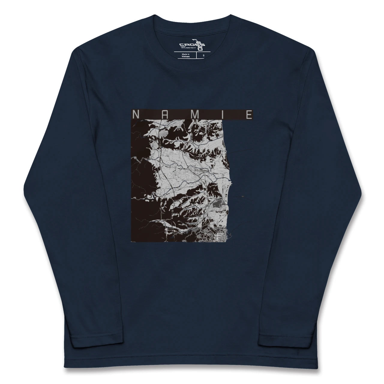 【浪江(福島県)】地図柄ロングスリーブTシャツ