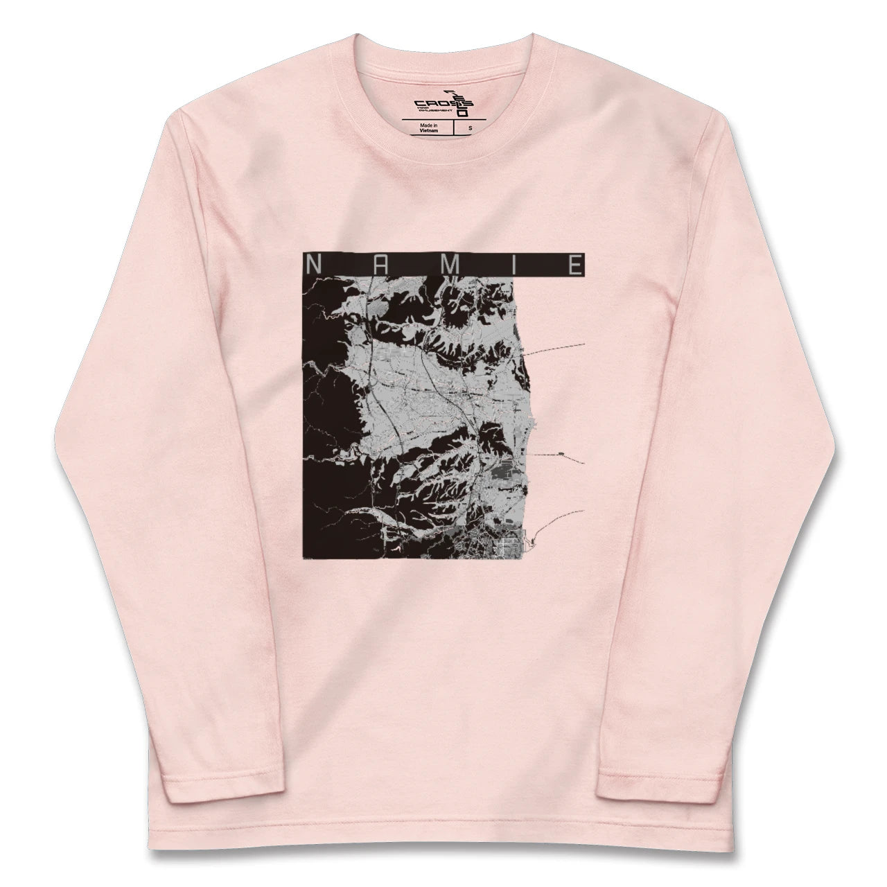 【浪江(福島県)】地図柄ロングスリーブTシャツ