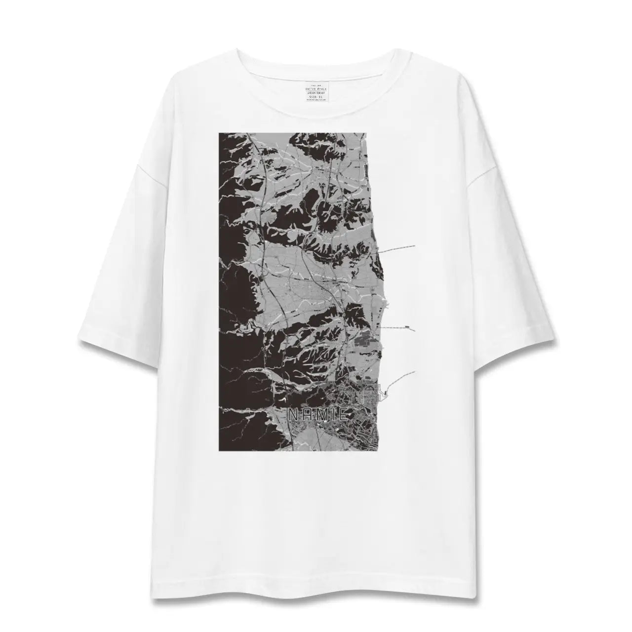 【浪江(福島県)】地図柄ビッグシルエットTシャツ